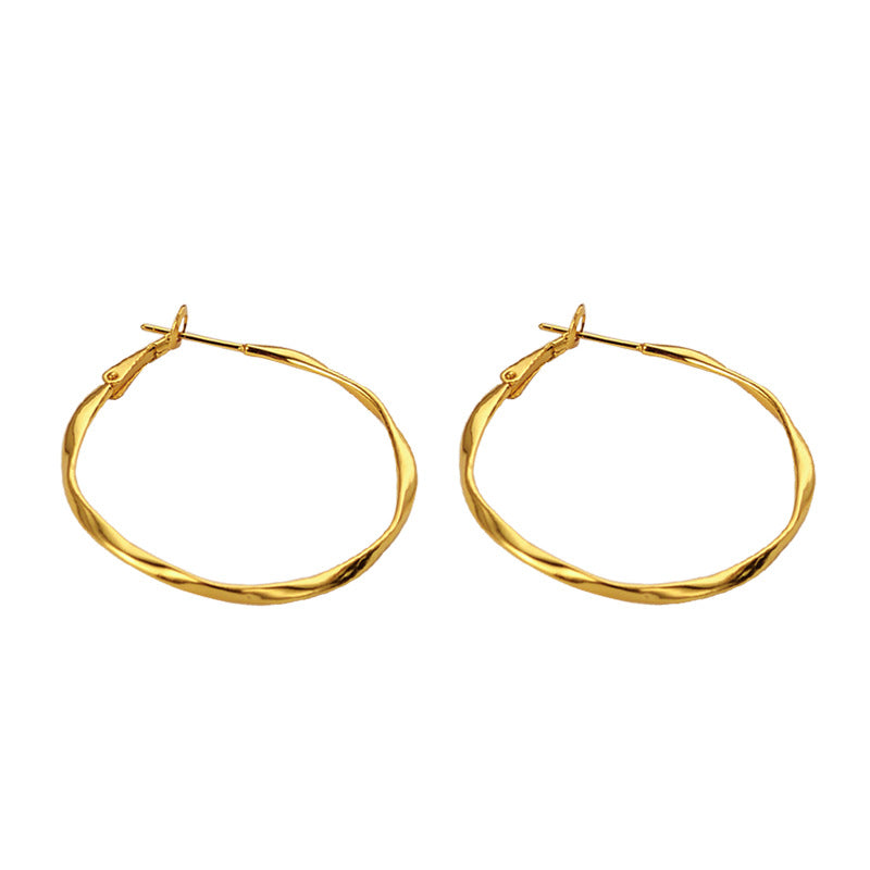 Twisting Wire Hoop Earrings E1043