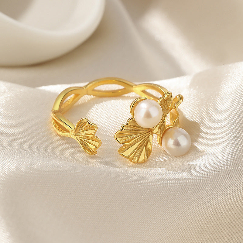 Freshwater Pearl Ginkgo Ring RN1000
