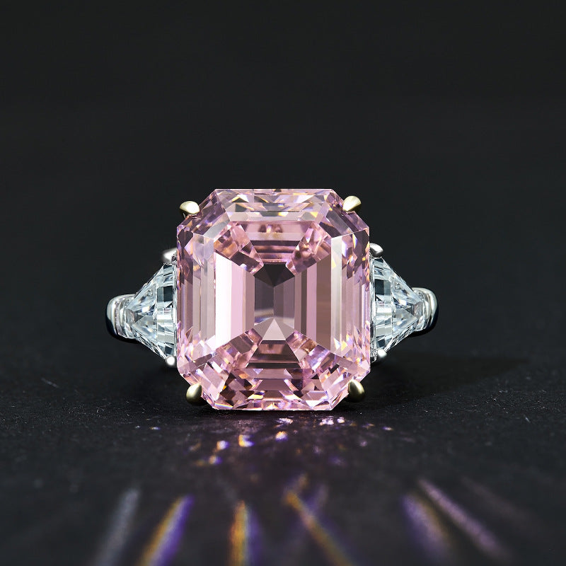 Fluorite Morganite Wedding Ring R0311