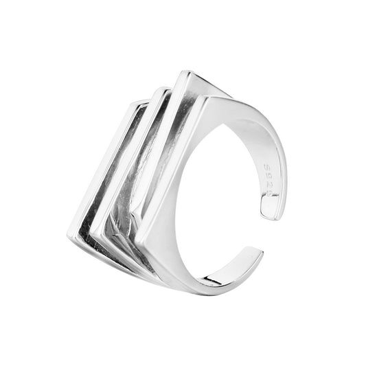 Layered Square Thick Ring R1039