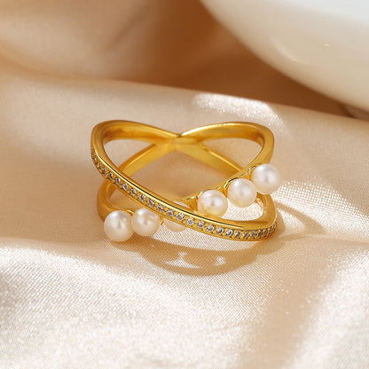 Freshwater Pearl Interlocking Ring RN1003