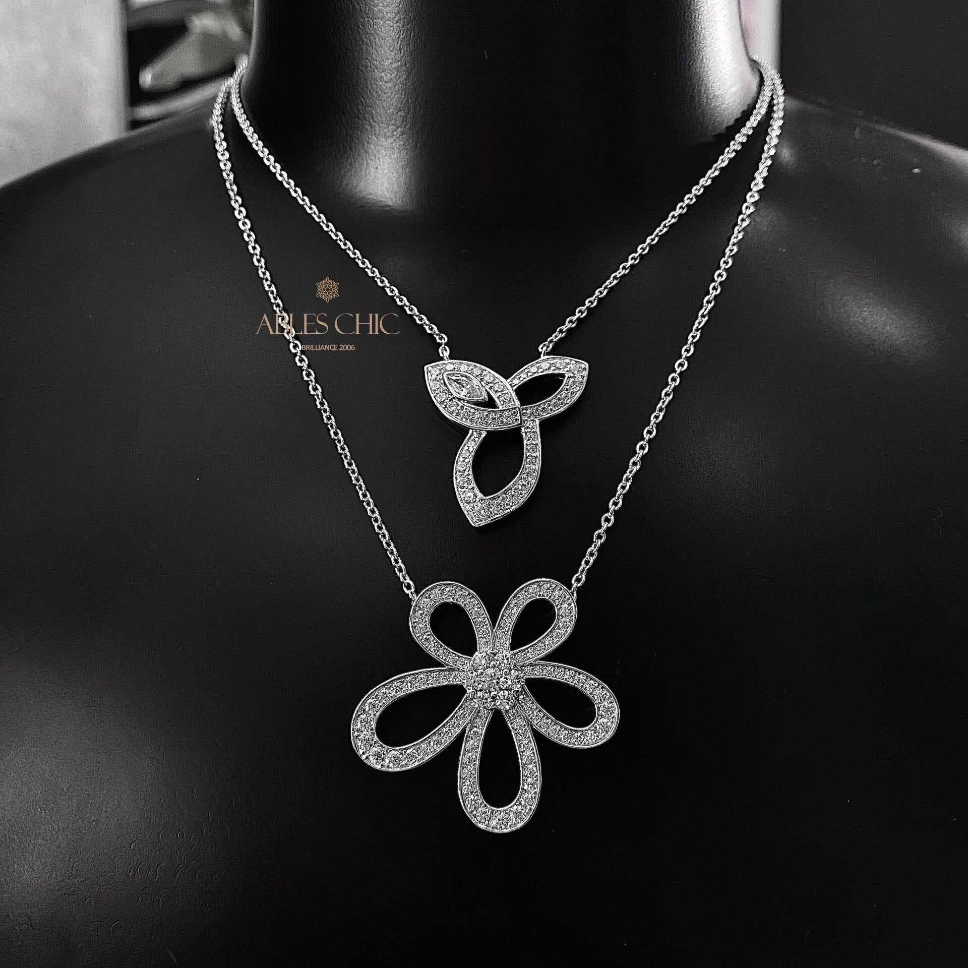 Infinity Charm Marquise Necklace P0746