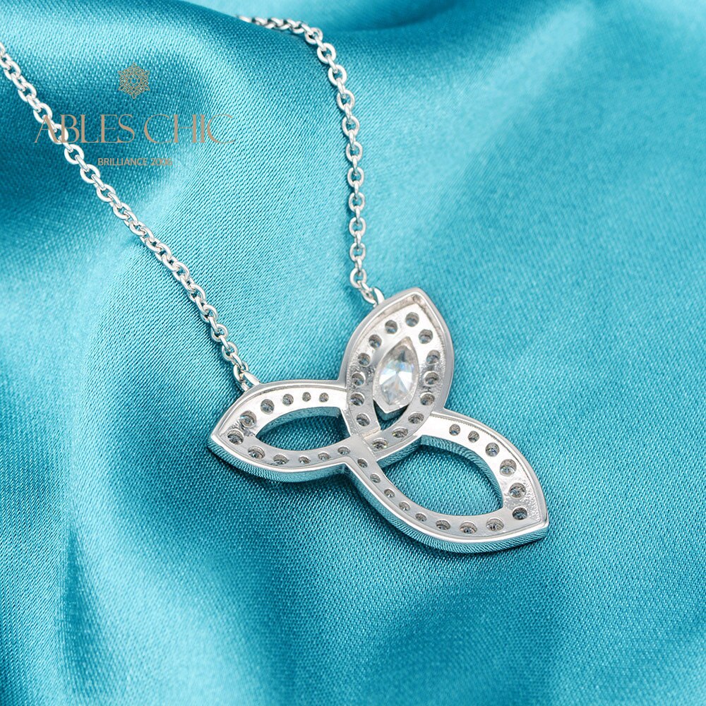 Infinity Charm Marquise Necklace P0746