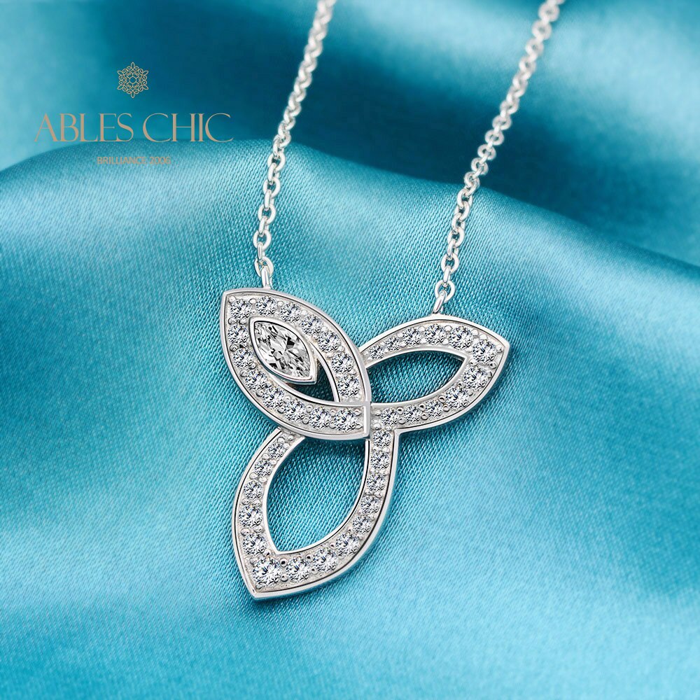Infinity Charm Marquise Necklace P0746