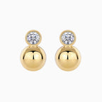 Sphere & Stone Stud