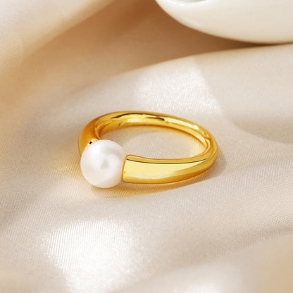 Freshwater Pearl Solitaire Ring RN1004