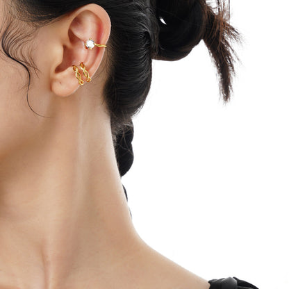 Braided Filigree Clip-on Earring E1099, 1 Piece