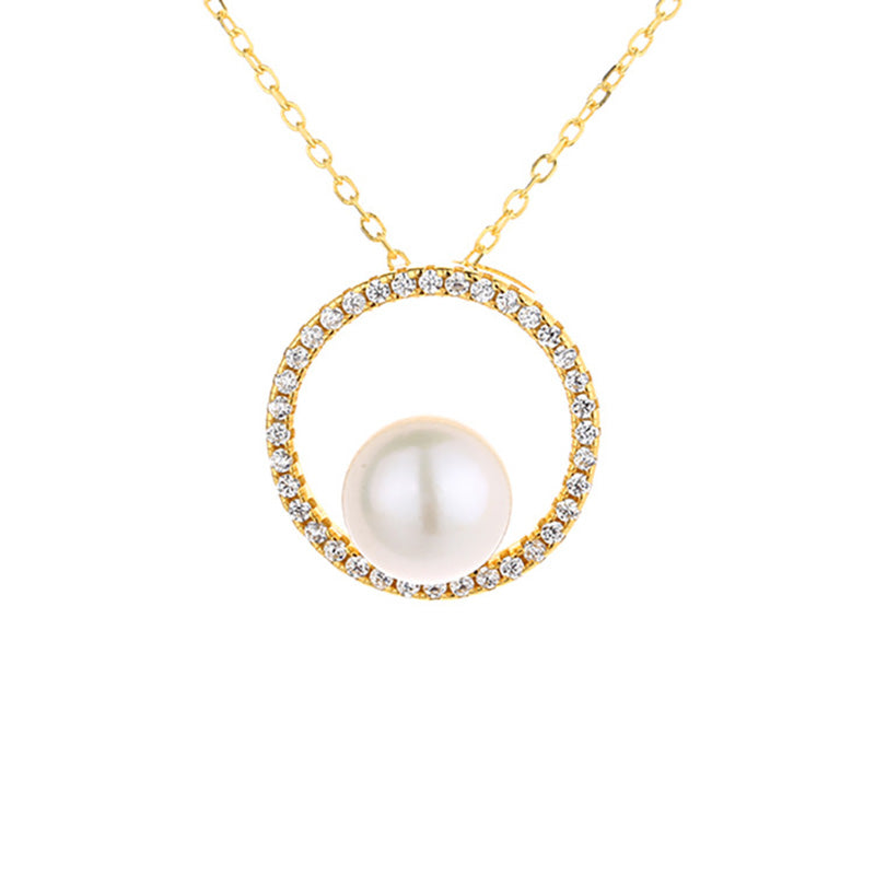 Freshwater Pearl Circle Pendant Only PN1025