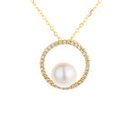 Freshwater Pearl Circle Pendant Only PN1025
