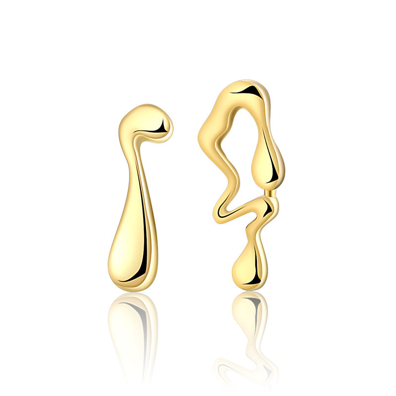 Wavy Liquid Studs Earrings E1155