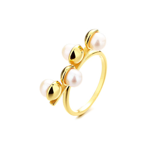 Freshwater Pearl Floral Ring RN1013