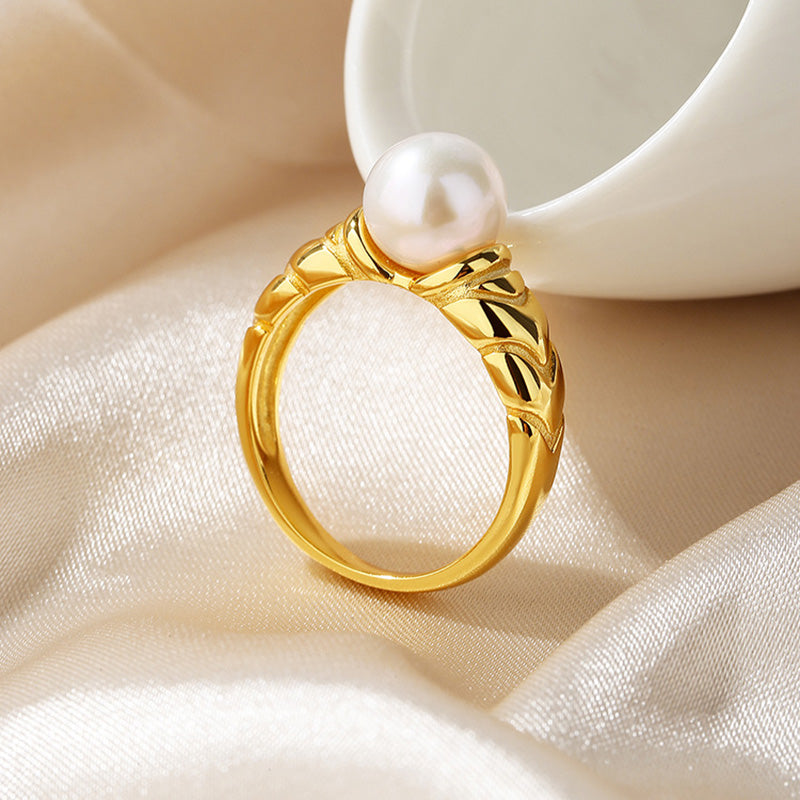 Freshwater Pearl Solitaire Ring RN1005