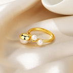 Freshwater Pearl 3 Stones Ring RN1012