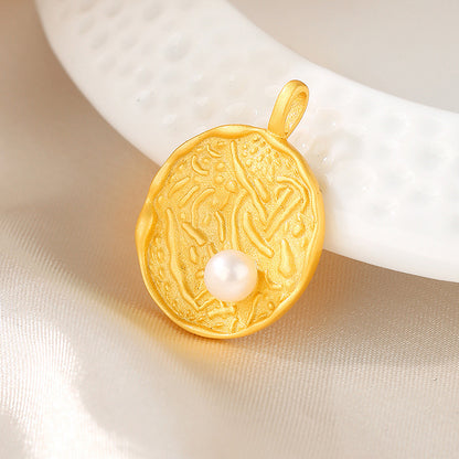 Freshwater Pearl  Coin Pendant Only PN1015
