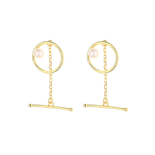 Freshwater Pearl Chained Earrings PE1044