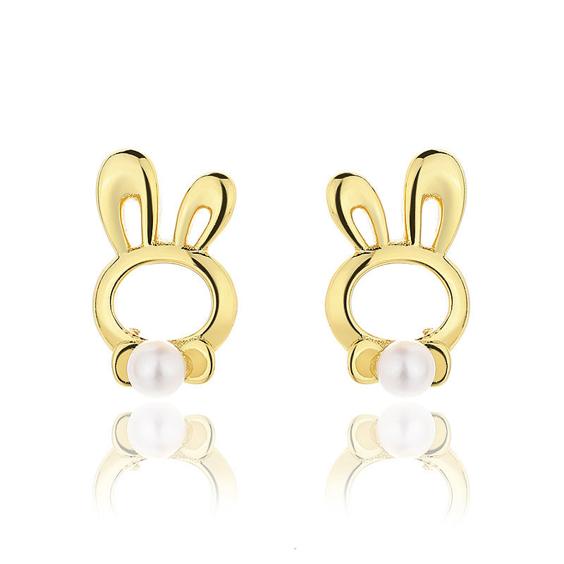 Freshwater Pearl Bunny Earrings PE1010