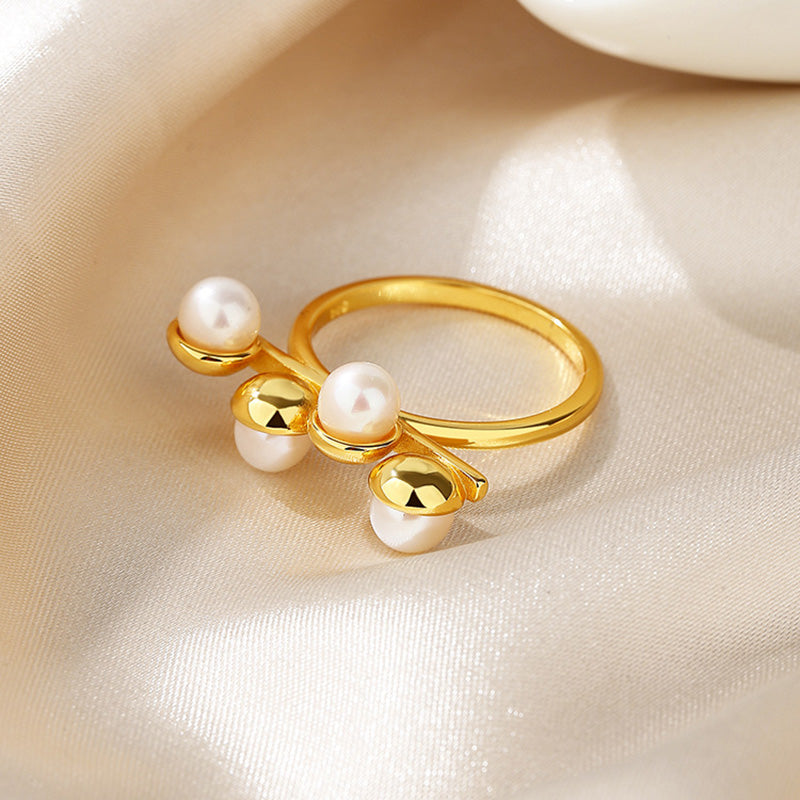 Freshwater Pearl Floral Ring RN1013