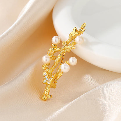 Freshwater Pearl Floral Twig Pendant Only PN1012