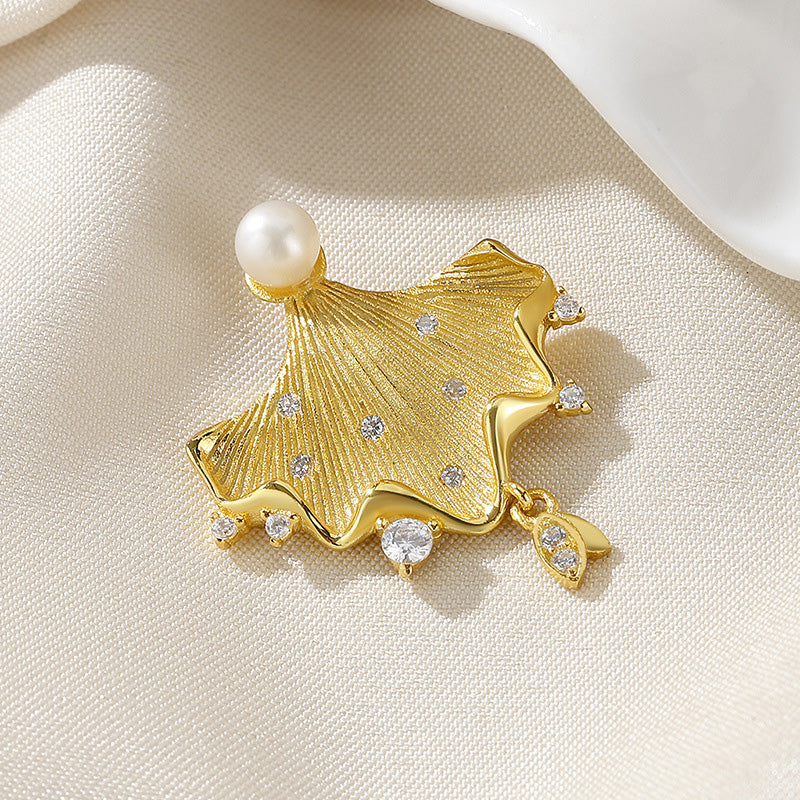 Freshwater Pearl Ginkgo Pendant Only PN1008