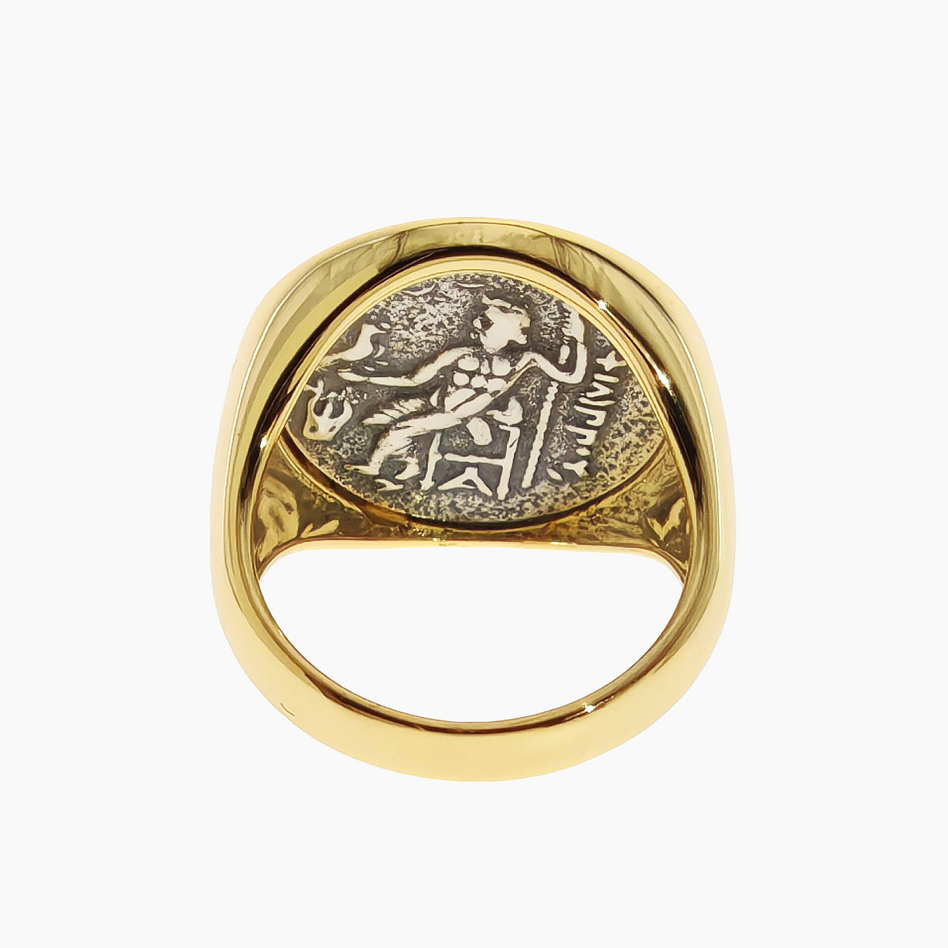 Hercules Coin Signet Ring