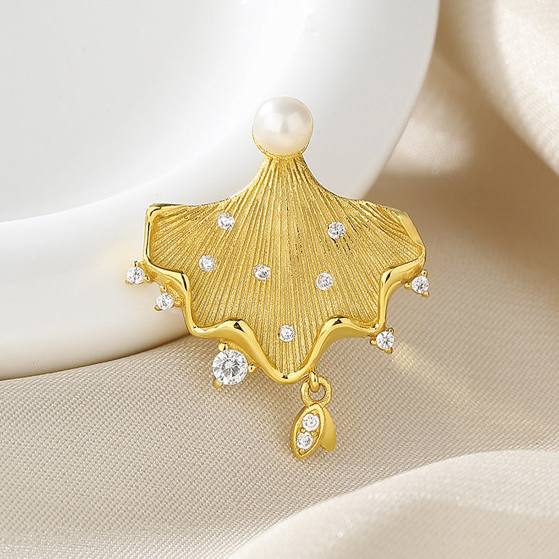 Freshwater Pearl Ginkgo Pendant Only PN1008