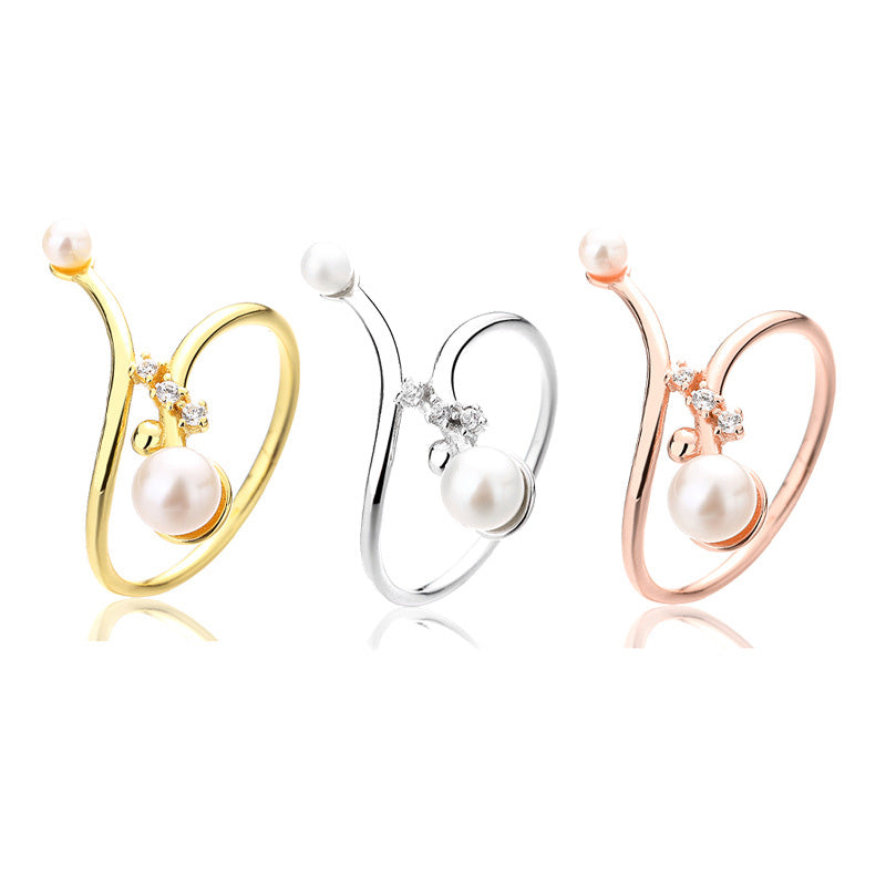 Freshwater Pearl Floral Ring RN1022