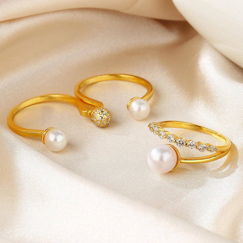Freshwater Pearl 3 Balls Ring RN1009