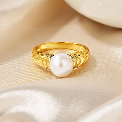 Freshwater Pearl Solitaire Ring RN1005