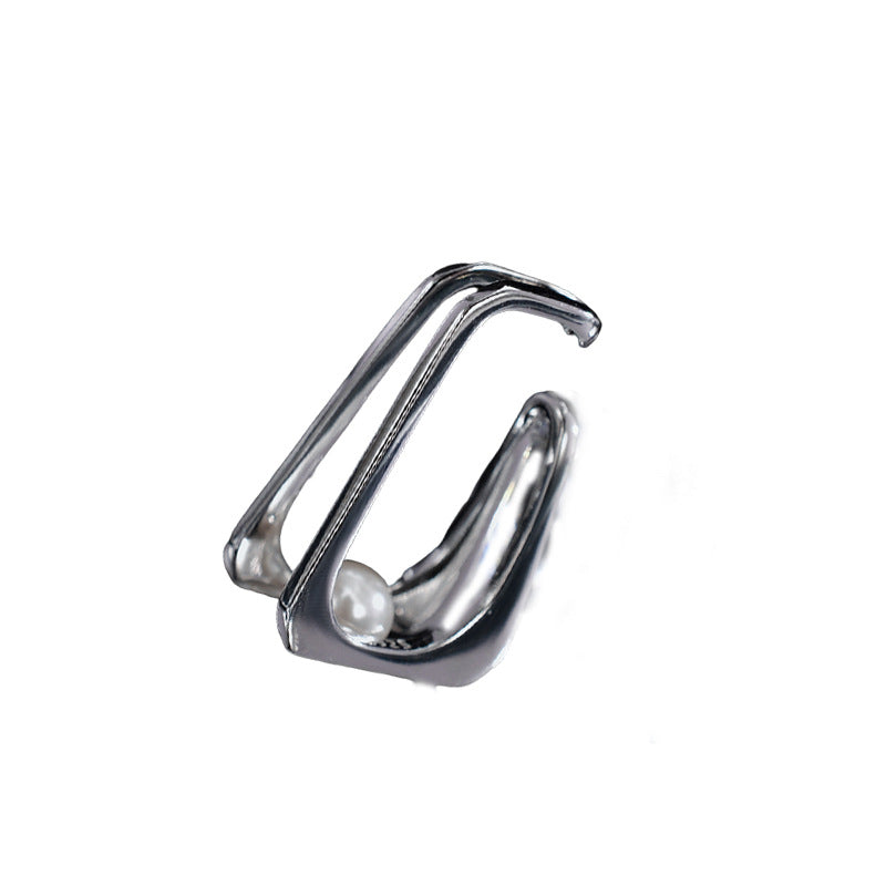 Geometric Shell Pearl Ear Cuff E1055 1 Piece