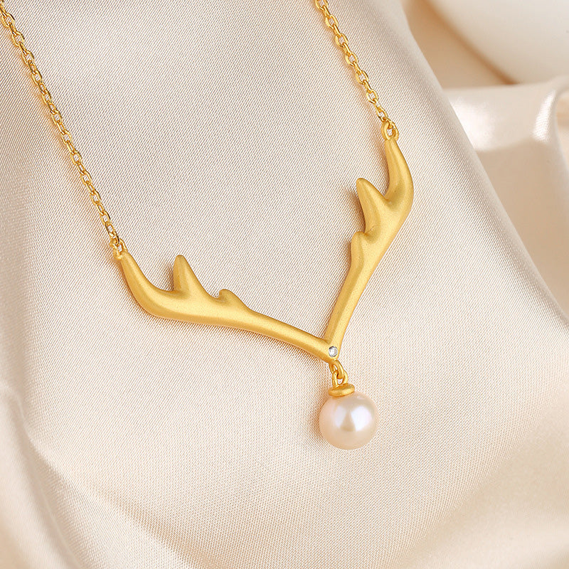 Freshwater Pearl Antlers Necklace PN1027