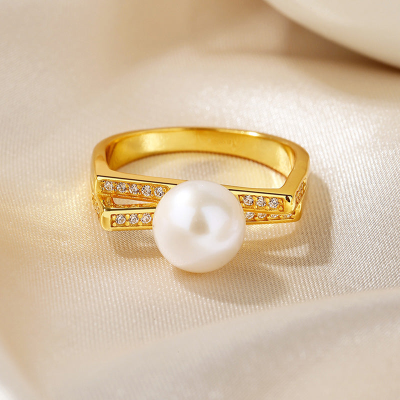 Freshwater Pearl Solitaire Ring RN1020