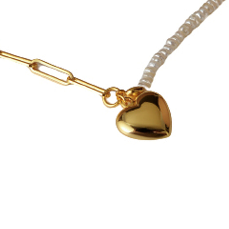 Seed Baroque Pearls Heart Pendant N1023
