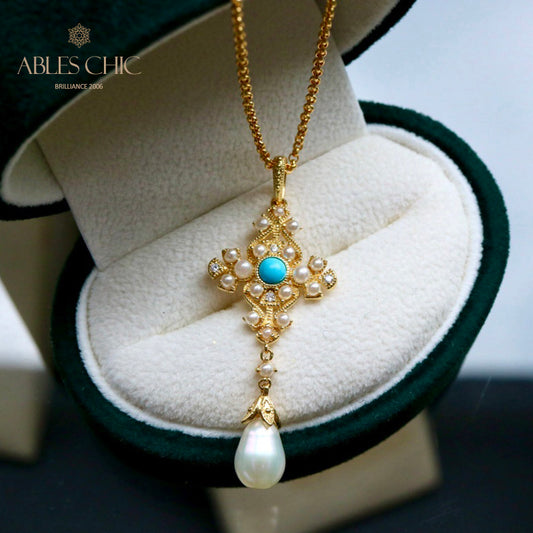 Freshwater Pearls Floral Pendant 5701