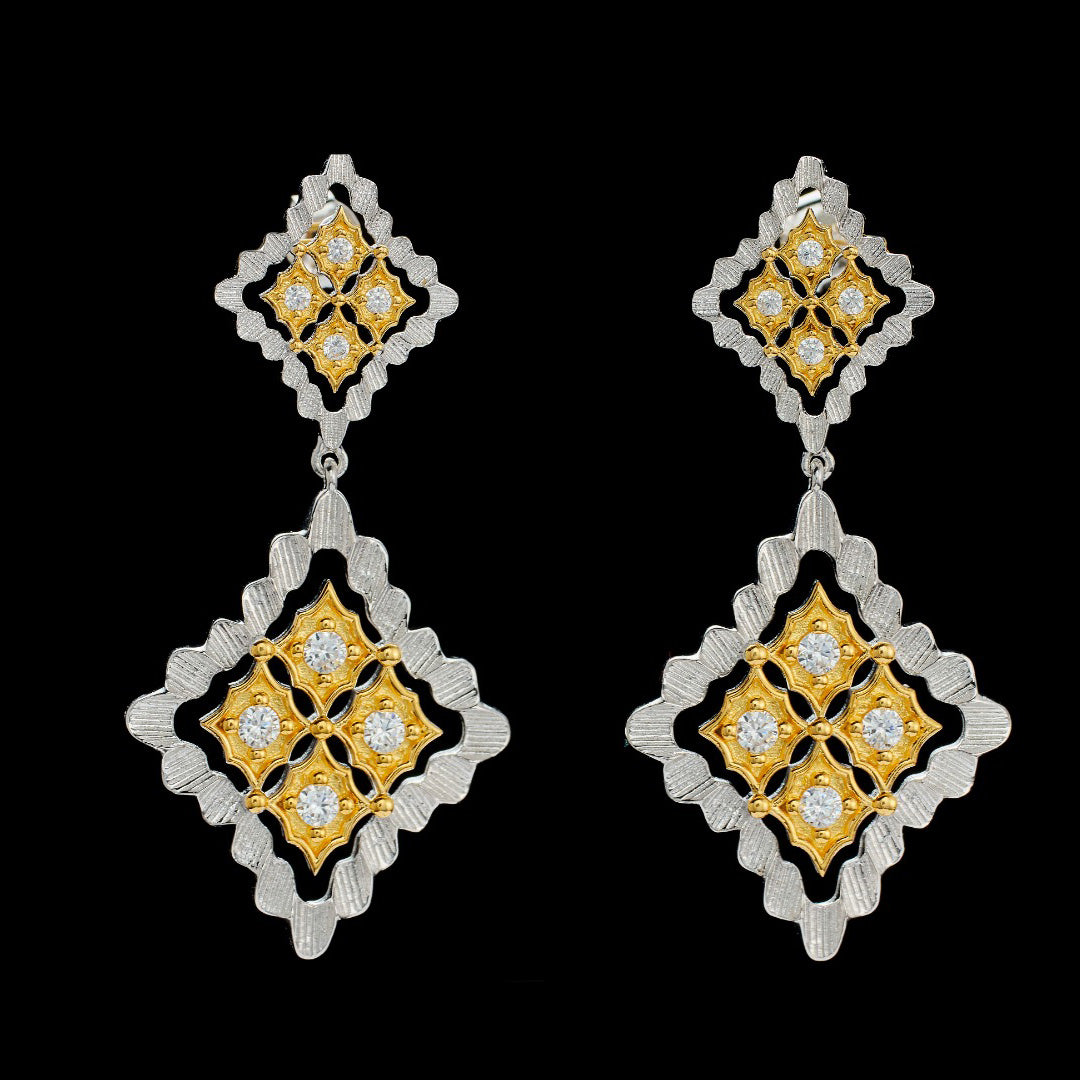 Fretwork Drop Earrings 5856