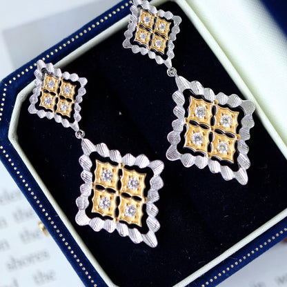 Fretwork Drop Earrings 5856