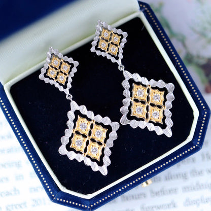 Fretwork Drop Earrings 5856