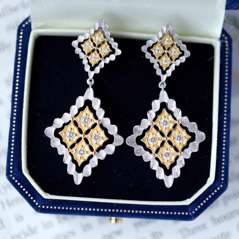 Fretwork Drop Earrings 5856