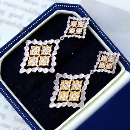 Fretwork Drop Earrings 5856