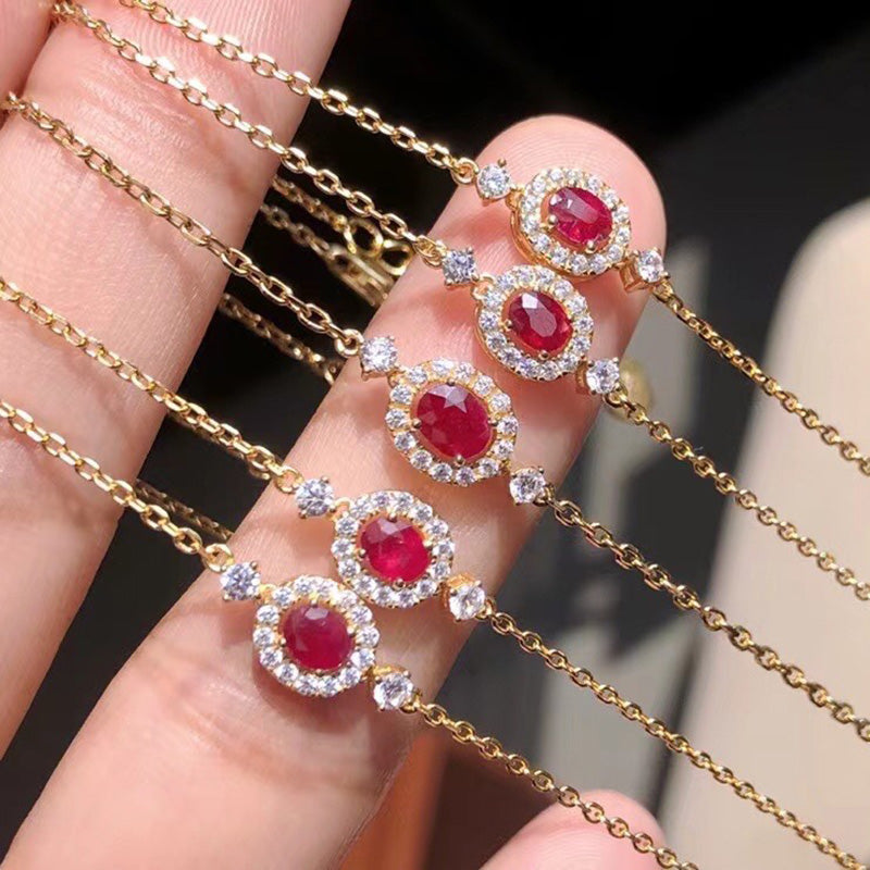 Halo Gem Chain Bracelet 5923
