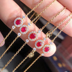 Halo Gem Chain Bracelet 5923