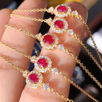 Halo Gem Chain Bracelet 5923