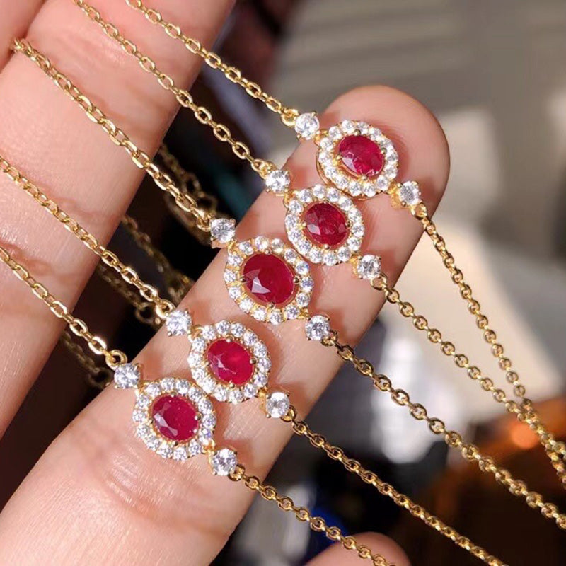Halo Gem Chain Bracelet 5923