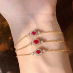 Halo Gem Chain Bracelet 5923