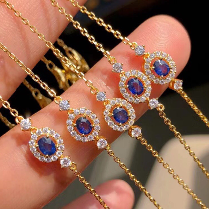 Halo Gem Chain Bracelet 5923
