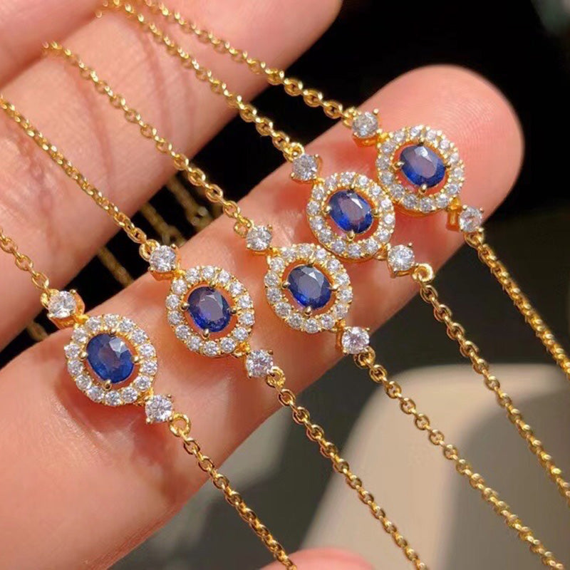 Halo Gem Chain Bracelet 5923