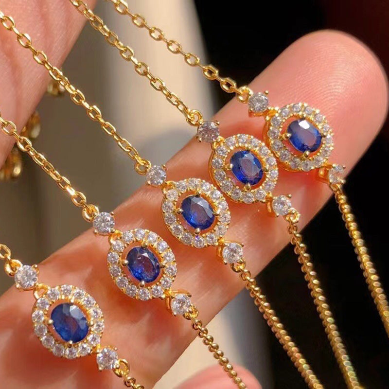Halo Gem Chain Bracelet 5923