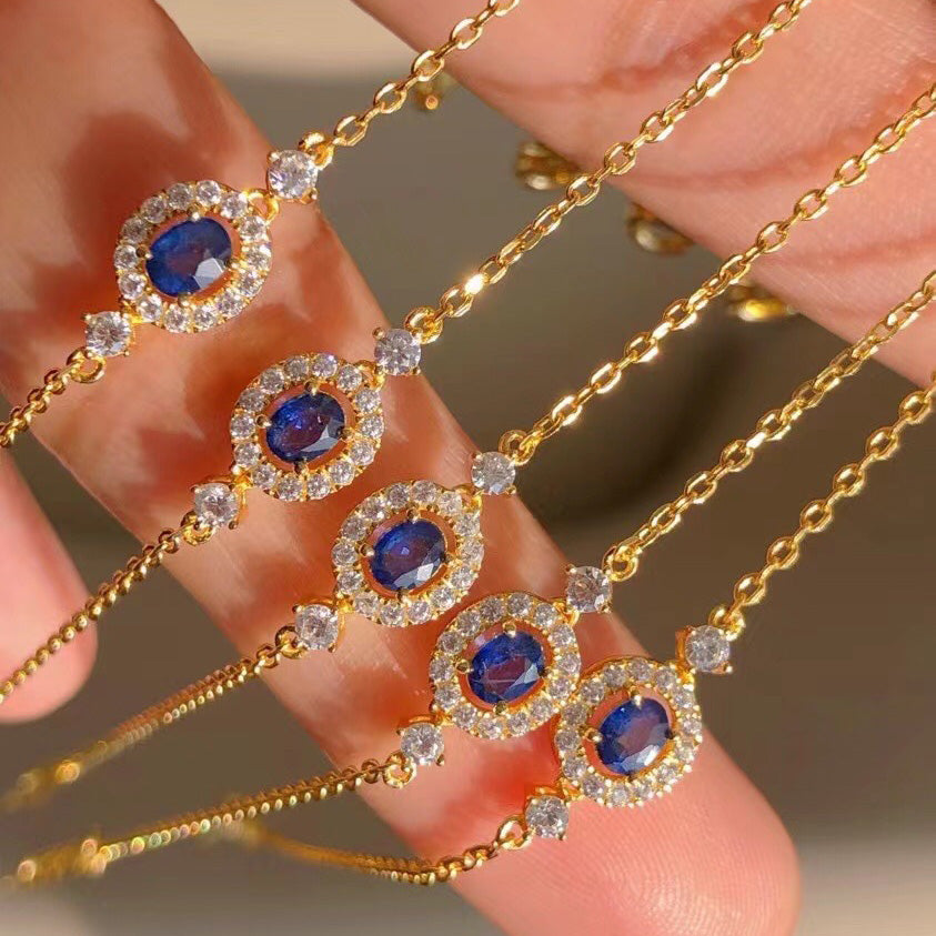 Halo Gem Chain Bracelet 5923