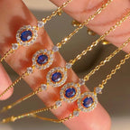 Halo Gem Chain Bracelet 5923