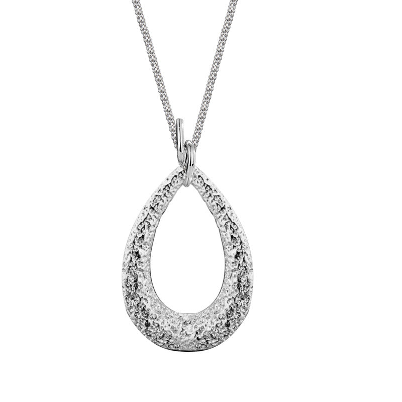 Collier pendentif en forme de larme mate N1011