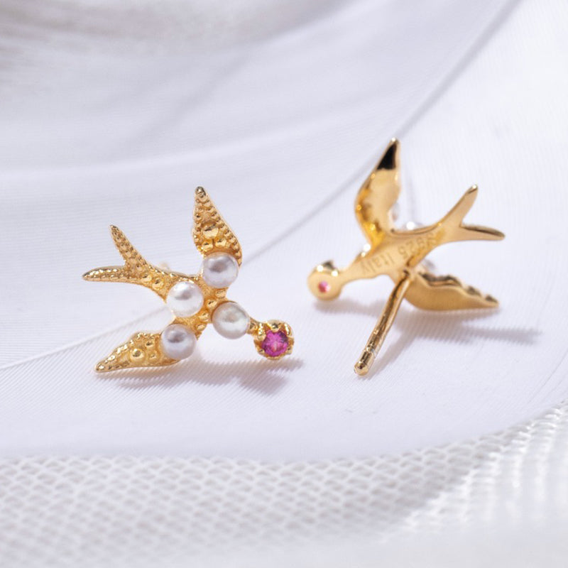 Pearl Swallow Earrings 5973